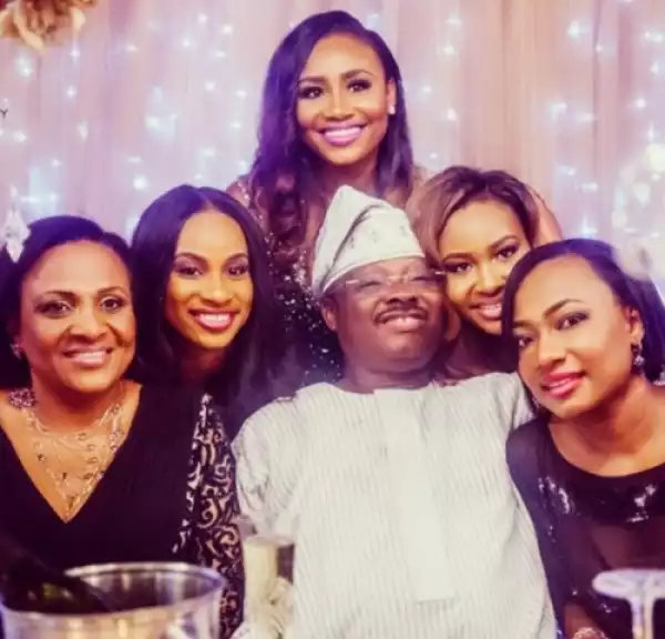 Oyo Governor Takes Pic With His Four Beautiful Daughters [See Photos]